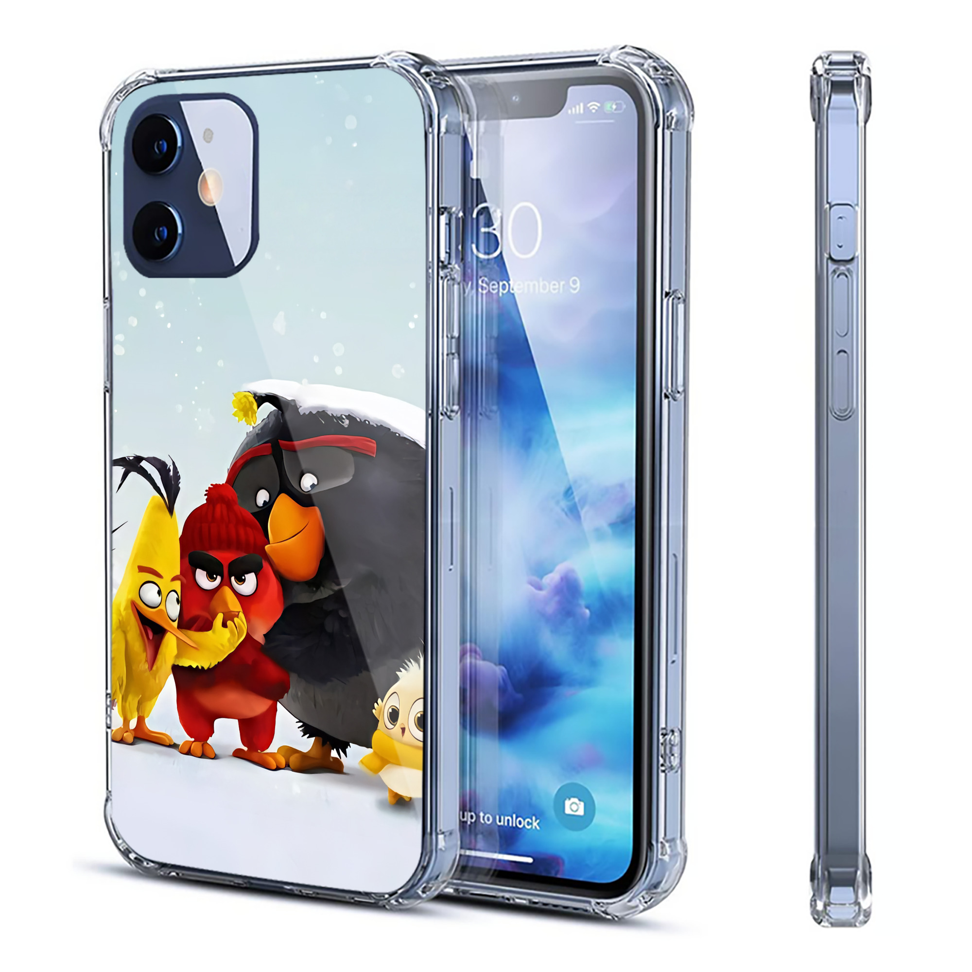 （画像用） Angry Birds アングリーバード 【iPhone 12シリーズ対応】透明スマホケース（クリアソフトケース）